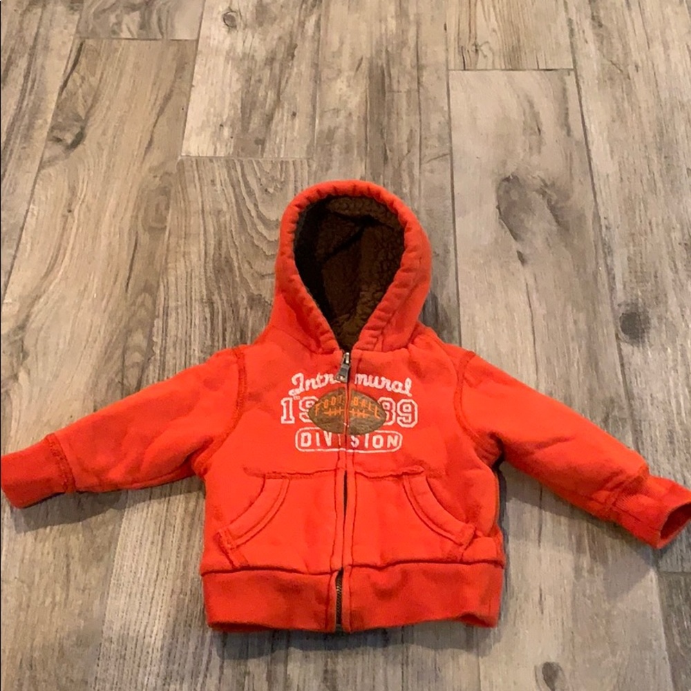 EUC The Children’s Place Sherpa hoodie, 6-9 mos